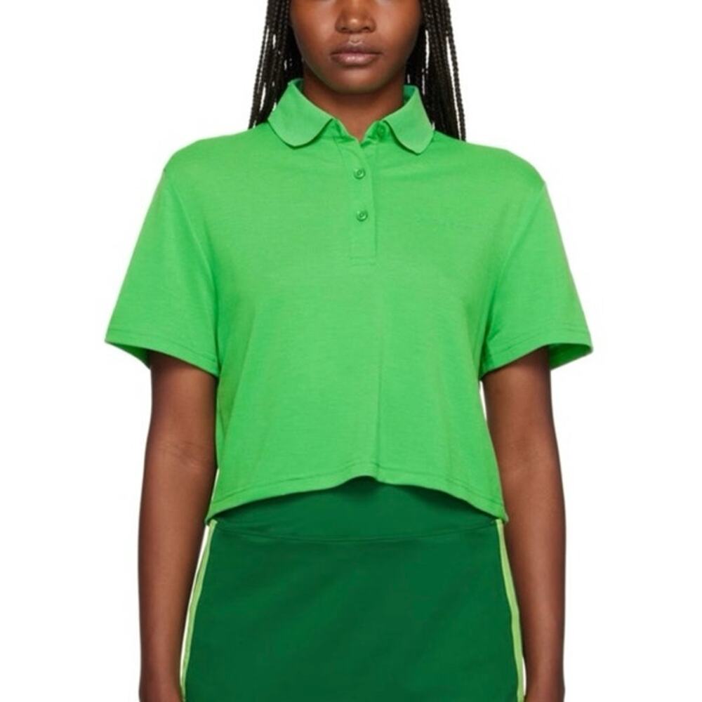 NWT Outdoor Voices Birdie Cropped Polo Kelly Green Size XXL